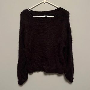 American Eagle fuzzy black sweater